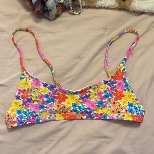 Floral Multicolor Bikini Top